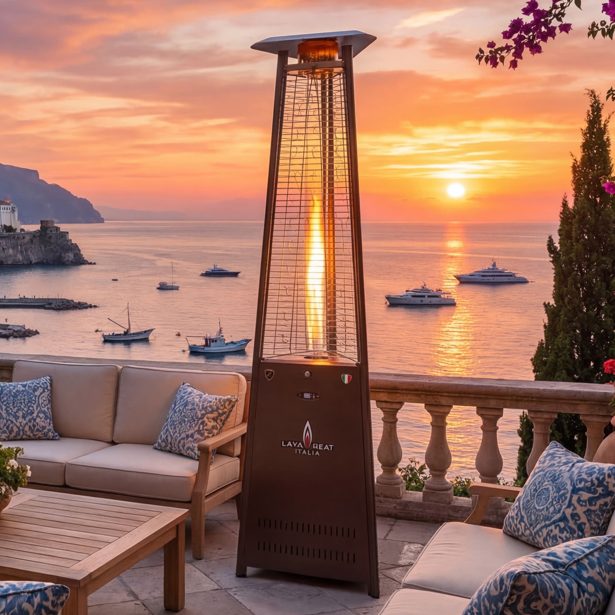 Positano 2G Flame Tower in Heritage Bronze