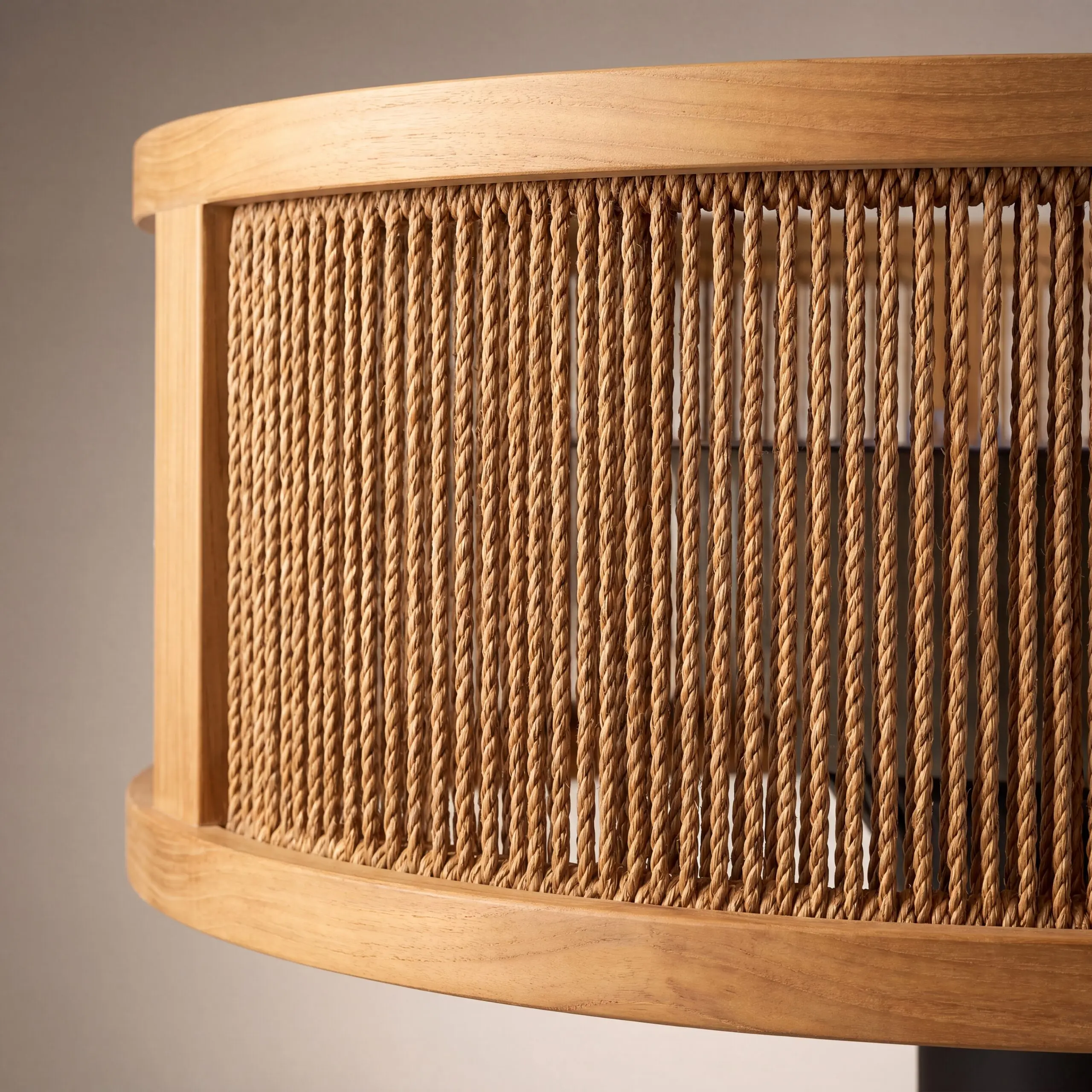 The reeded rope cording of the Bellagio Lounge shade, up close